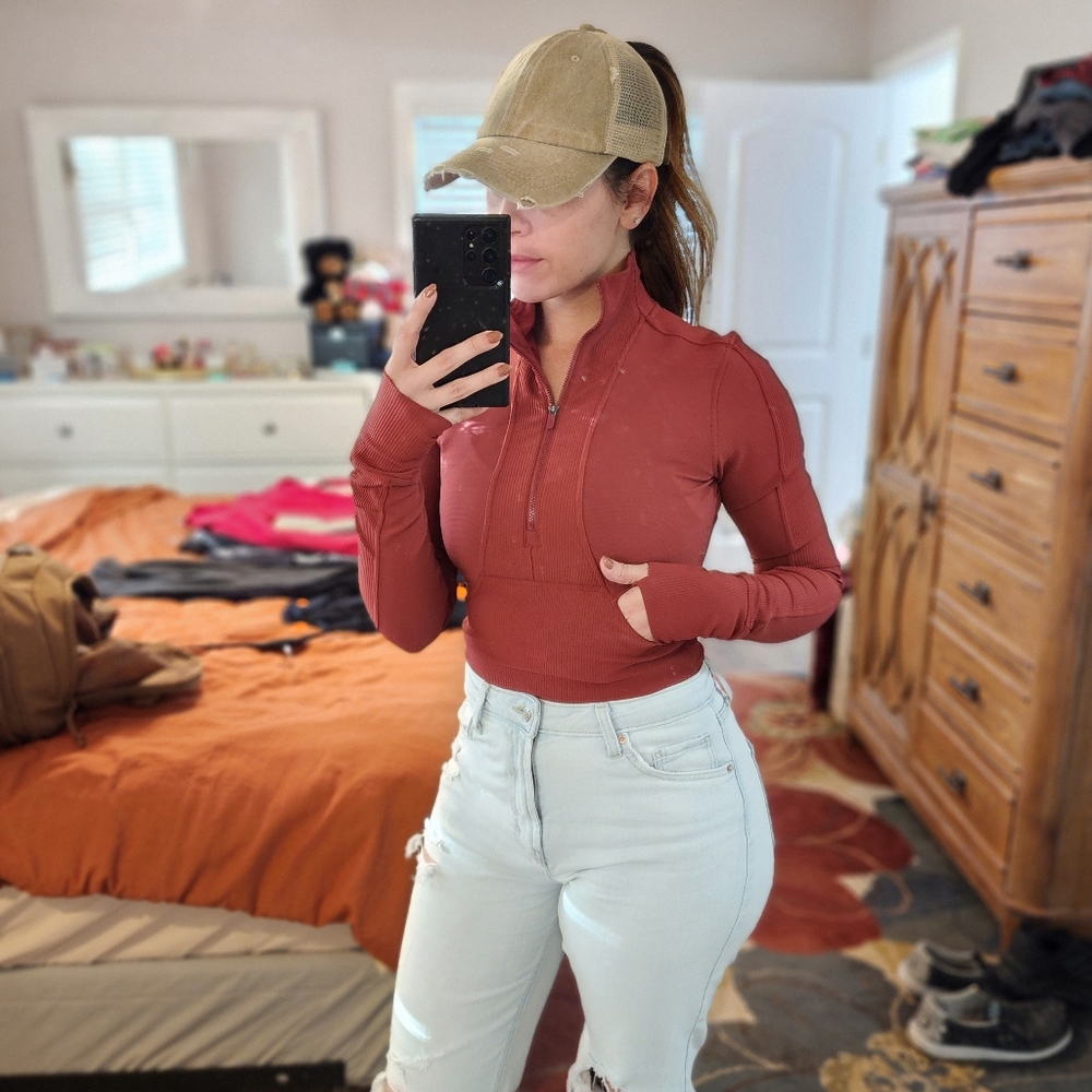 Lululemon Crop 3/4 Zip Jacket Size 4